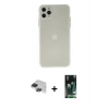 MARSİLYAN™- iPhone 11 Pro Max Kılıf Atlas Minimal Prime - Siyah 360 Mat Full Body Arka Koruyucu + Pers Alüminyum Kamera Lens - SH