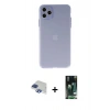 MARSİLYAN™- iPhone 11 Pro Max Kılıf Atlas Minimal Prime - Siyah 360 Mat Full Body Arka Koruyucu + Pers Alüminyum Kamera Lens - LT