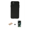 MARSİLYAN™- iPhone 11 Pro Max Kılıf Atlas Minimal Prime - Siyah 360 Mat Full Body Arka Koruyucu + Renkli Kamera Lens Koruma Cam - PE