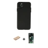 MARSİLYAN™- iPhone 11 Pro Max Kılıf Atlas Minimal Prime - Siyah 360 Mat Full Body Arka Koruyucu + Renkli Kamera Lens Koruma Cam - TU