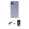MARSİLYAN™- iPhone 11 Pro Max Kılıf Atlas Minimal Prime - Siyah 360 Mat Full Body Arka Koruyucu + Shine Kamera Lens Koruma Cam - GI