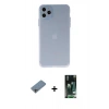 MARSİLYAN™- iPhone 11 Pro Max Kılıf Atlas Minimal Prime - Siyah 360 Mat Full Body Arka Koruyucu + Shine Kamera Lens Koruma Cam - GI