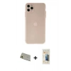 MARSİLYAN™- iPhone 11 Pro Max Kılıf Atlas Minimal Prime - Siyah 6D Mat Seramik Hayalet Nano Ekran Koruyucu + Rainbow Kamera Lens Koruma Cam - GD