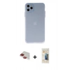 MARSİLYAN™- iPhone 11 Pro Max Kılıf Atlas Minimal Prime - Siyah 6D Mat Seramik Hayalet Nano Ekran Koruyucu + Pers Alüminyum Kamera Lens - KI
