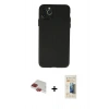 MARSİLYAN™- iPhone 11 Pro Max Kılıf Atlas Minimal Prime - Siyah 6D Mat Seramik Hayalet Nano Ekran Koruyucu + Pers Alüminyum Kamera Lens - KI