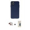 MARSİLYAN™- iPhone 11 Pro Max Kılıf Atlas Minimal Prime - Siyah 6D Mat Seramik Hayalet Nano Ekran Koruyucu + Pers Alüminyum Kamera Lens - KI
