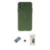 MARSİLYAN™- iPhone 11 Pro Max Kılıf Atlas Minimal Prime - Siyah 6D Mat Seramik Hayalet Nano Ekran Koruyucu + Metal Kamera Lens Koruma Cam - MI