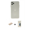 MARSİLYAN™- iPhone 11 Pro Max Kılıf Atlas Minimal Prime - Siyah 6D Mat Seramik Hayalet Nano Ekran Koruyucu + Renkli Kamera Lens Koruma Cam - MI