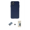 MARSİLYAN™- iPhone 11 Pro Max Kılıf Atlas Minimal Prime - Siyah 6D Mat Seramik Hayalet Nano Ekran Koruyucu + Metal Kamera Lens Koruma Cam - MR