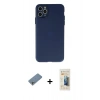 MARSİLYAN™- iPhone 11 Pro Max Kılıf Atlas Minimal Prime - Siyah 6D Mat Seramik Hayalet Nano Ekran Koruyucu + Shine Kamera Lens Koruma Cam - GS