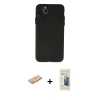 MARSİLYAN™- iPhone 11 Pro Max Kılıf Atlas Minimal Prime - Siyah 6D Mat Seramik Hayalet Nano Ekran Koruyucu + Pembe Renkli Kamera Lens Koruma Cam