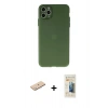 MARSİLYAN™- iPhone 11 Pro Max Kılıf Atlas Minimal Prime - Siyah 6D Mat Seramik Hayalet Nano Ekran Koruyucu + Renkli Kamera Lens Koruma Cam - MI
