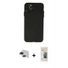 MARSİLYAN™- iPhone 11 Pro Max Kılıf Atlas Minimal Prime - Siyah 6D Mat Seramik Hayalet Nano Ekran Koruyucu + Pers Alüminyum Kamera Lens - SH