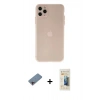 MARSİLYAN™- iPhone 11 Pro Max Kılıf Atlas Minimal Prime - Siyah 6D Mat Seramik Hayalet Nano Ekran Koruyucu + Shine Kamera Lens Koruma Cam - PE
