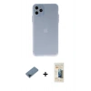 MARSİLYAN™- iPhone 11 Pro Max Kılıf Atlas Minimal Prime - Siyah 6D Mat Seramik Hayalet Nano Ekran Koruyucu + Metal Kamera Lens Koruma Cam - MI