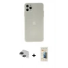 MARSİLYAN™- iPhone 11 Pro Max Kılıf Atlas Minimal Prime - Siyah 6D Mat Seramik Hayalet Nano Ekran Koruyucu + Pers Alüminyum Kamera Lens - SH