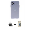 MARSİLYAN™- iPhone 11 Pro Max Kılıf Atlas Minimal Prime - Siyah 6D Mat Seramik Hayalet Nano Ekran Koruyucu + Kamera Lens Koruma Cam - SF