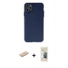MARSİLYAN™- iPhone 11 Pro Max Kılıf Atlas Minimal Prime - Siyah 6D Mat Seramik Hayalet Nano Ekran Koruyucu + Renkli Kamera Lens Koruma Cam - MI