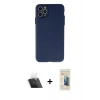 MARSİLYAN™- iPhone 11 Pro Max Kılıf Atlas Minimal Prime - Siyah 6D Mat Seramik Hayalet Nano Ekran Koruyucu + Kamera Lens Koruma Cam - SF