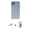 MARSİLYAN™- iPhone 11 Pro Max Kılıf Atlas Minimal Prime - Siyah 6D Mat Seramik Hayalet Nano Ekran Koruyucu + Renkli Kamera Lens Koruma Cam - MI