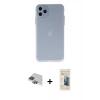 MARSİLYAN™- iPhone 11 Pro Max Kılıf Atlas Minimal Prime - Siyah 6D Mat Seramik Hayalet Nano Ekran Koruyucu + Pers Alüminyum Kamera Lens - YL
