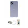 MARSİLYAN™- iPhone 11 Pro Max Kılıf Atlas Minimal Prime - Siyah 6D Mat Seramik Hayalet Nano Ekran Koruyucu + Rainbow Kamera Lens Koruma Cam - GD