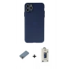 MARSİLYAN™- iPhone 11 Pro Max Kılıf Atlas Minimal Prime - Siyah Bilvis Hayalet Cam Ekran Koruyucu + Metal Kamera Lens Koruma Cam - GD