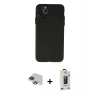 MARSİLYAN™- iPhone 11 Pro Max Kılıf Atlas Minimal Prime - Siyah Bilvis Hayalet Cam Ekran Koruyucu + Pers Alüminyum Kamera Lens - LT