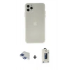 MARSİLYAN™- iPhone 11 Pro Max Kılıf Atlas Minimal Prime - Siyah Bilvis Hayalet Cam Ekran Koruyucu + Pers Alüminyum Kamera Lens - LT