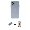 MARSİLYAN™- iPhone 11 Pro Max Kılıf Atlas Minimal Prime - Siyah Bilvis Hayalet Cam Ekran Koruyucu + Metal Kamera Lens Koruma Cam - MI