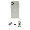 MARSİLYAN™- iPhone 11 Pro Max Kılıf Atlas Minimal Prime - Siyah Bilvis Hayalet Cam Ekran Koruyucu + Metal Kamera Lens Koruma Cam - MI