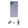 MARSİLYAN™- iPhone 11 Pro Max Kılıf Atlas Minimal Prime - Siyah Bilvis Hayalet Cam Ekran Koruyucu + Metal Kamera Lens Koruma Cam - MI
