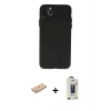 MARSİLYAN™- iPhone 11 Pro Max Kılıf Atlas Minimal Prime - Siyah Bilvis Hayalet Cam Ekran Koruyucu + Renkli Kamera Lens Koruma Cam - PE