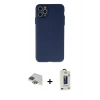 MARSİLYAN™- iPhone 11 Pro Max Kılıf Atlas Minimal Prime - Siyah Bilvis Hayalet Cam Ekran Koruyucu + Pers Alüminyum Kamera Lens - YL