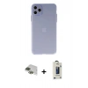 MARSİLYAN™- iPhone 11 Pro Max Kılıf Atlas Minimal Prime - Siyah Bilvis Hayalet Cam Ekran Koruyucu + Pers Alüminyum Kamera Lens - YL