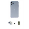 MARSİLYAN™- iPhone 11 Pro Max Kılıf Atlas Minimal Prime - Siyah Joko Magic 5D Hayalet Cam + Lacivert Pers Alüminyum Kamera Lens