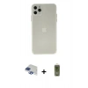 MARSİLYAN™- iPhone 11 Pro Max Kılıf Atlas Minimal Prime - Siyah Joko Magic 5D Hayalet Cam + Lacivert Pers Alüminyum Kamera Lens