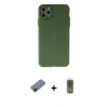 MARSİLYAN™- iPhone 11 Pro Max Kılıf Atlas Minimal Prime - Siyah Joko Magic 5D Hayalet Cam + Metal Kamera Lens Koruma Cam - MI