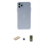MARSİLYAN™- iPhone 11 Pro Max Kılıf Atlas Minimal Prime - Siyah Joko Magic 5D Hayalet Cam + Renkli Kamera Lens Koruma Cam - MI