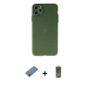 MARSİLYAN™- iPhone 11 Pro Max Kılıf Atlas Minimal Prime - Siyah Joko Magic 5D Hayalet Cam + Metal Kamera Lens Koruma Cam - AKYL