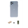 MARSİLYAN™- iPhone 11 Pro Max Kılıf Atlas Minimal Prime - Siyah Joko Magic 5D Hayalet Cam + Renkli Kamera Lens Koruma Cam - PE