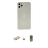MARSİLYAN™- iPhone 11 Pro Max Kılıf Atlas Minimal Prime - Siyah Joko Magic 5D Hayalet Cam + Renkli Kamera Lens Koruma Cam - PE