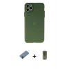 MARSİLYAN™- iPhone 11 Pro Max Kılıf Atlas Minimal Prime - Siyah Joko Magic 5D Hayalet Cam + Shine Kamera Lens Koruma Cam - PE