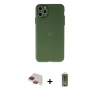 MARSİLYAN™- iPhone 11 Pro Max Kılıf Atlas Minimal Prime - Siyah Joko Magic 5D Hayalet Cam + Pers Alüminyum Kamera Lens - KI