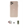 MARSİLYAN™- iPhone 11 Pro Max Kılıf Atlas Minimal Prime - Siyah Joko Magic 5D Hayalet Cam + Pers Alüminyum Kamera Lens - KI
