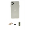 MARSİLYAN™- iPhone 11 Pro Max Kılıf Atlas Minimal Prime - Siyah Joko Magic 5D Hayalet Cam + Renkli Kamera Lens Koruma Cam - SI