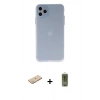 MARSİLYAN™- iPhone 11 Pro Max Kılıf Atlas Minimal Prime - Siyah Joko Magic 5D Hayalet Cam + Renkli Kamera Lens Koruma Cam - YL