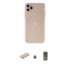 MARSİLYAN™- iPhone 11 Pro Max Kılıf Atlas Minimal Prime - Siyah Joko Magic 5D Hayalet Cam + Renkli Kamera Lens Koruma Cam - SI