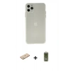 MARSİLYAN™- iPhone 11 Pro Max Kılıf Atlas Minimal Prime - Siyah Joko Magic 5D Hayalet Cam + Renkli Kamera Lens Koruma Cam - YL