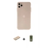 MARSİLYAN™- iPhone 11 Pro Max Kılıf Atlas Minimal Prime - Siyah Joko Magic 5D Hayalet Cam + Renkli Kamera Lens Koruma Cam - YL
